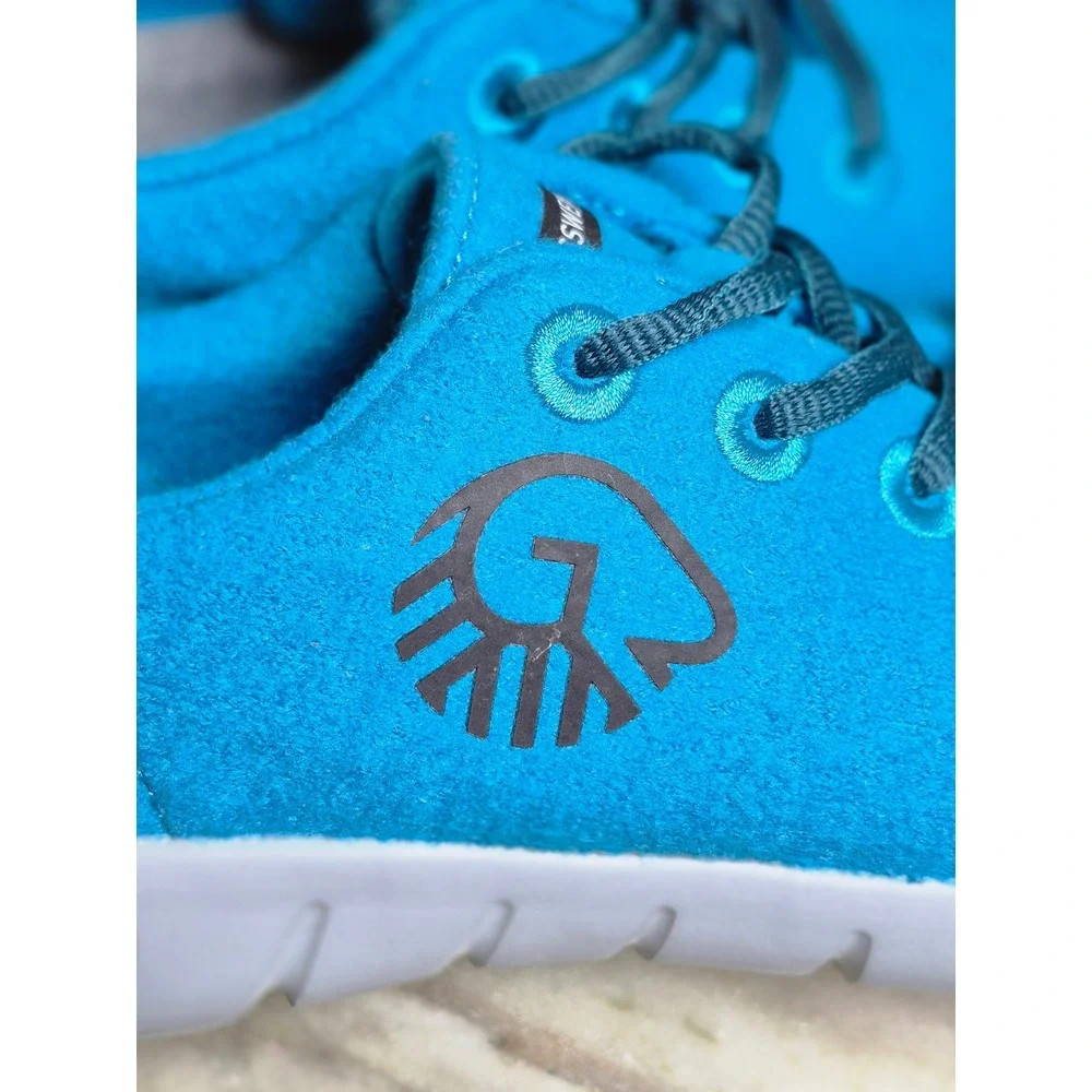 Giesswein Merino Runners Turquoise‎ Blue Wool Sneakers Mens 6 Womens 7.5 EU 38